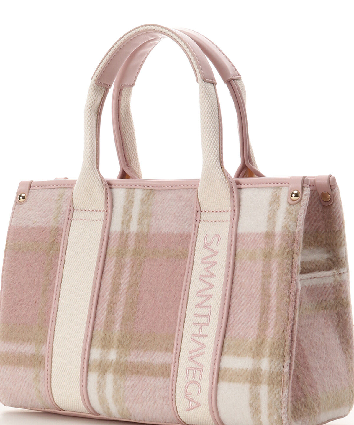 Samantha Vega「ロゴテープチェックハンドバッグ」|ハンドバッグ|