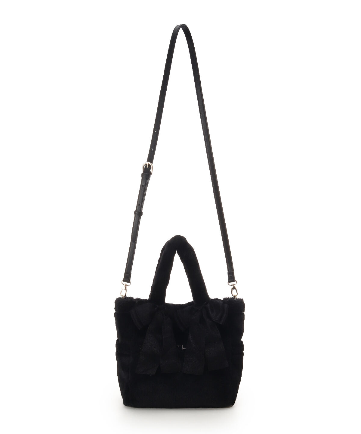 Samantha Vega「シフォンリボンファーハンドバッグ」|ハンドバッグ|