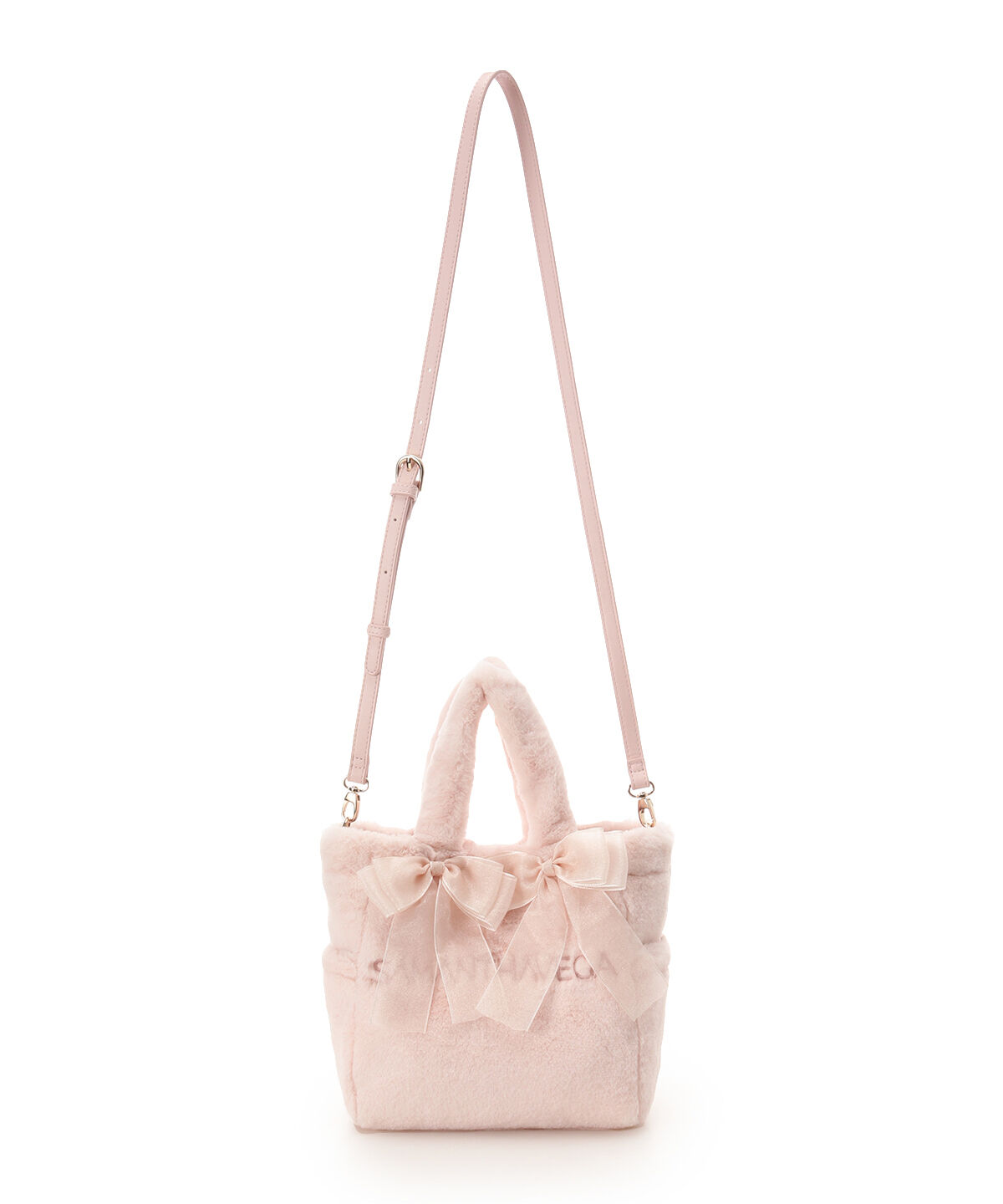 Samantha Vega「シフォンリボンファーハンドバッグ」|ハンドバッグ|