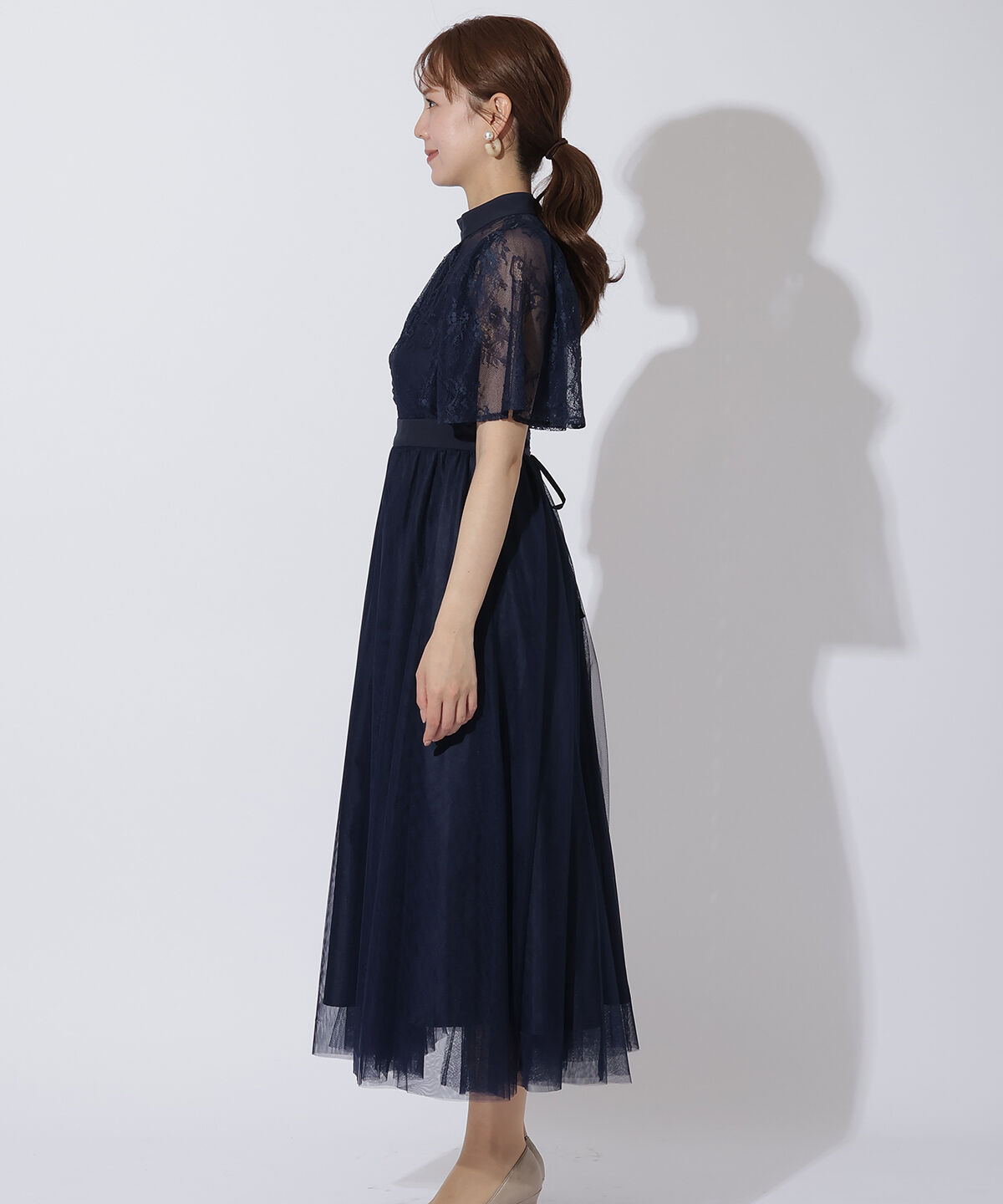 アンドクチュール「コードチュール刺しゅうフレアドレス」|ドレス|