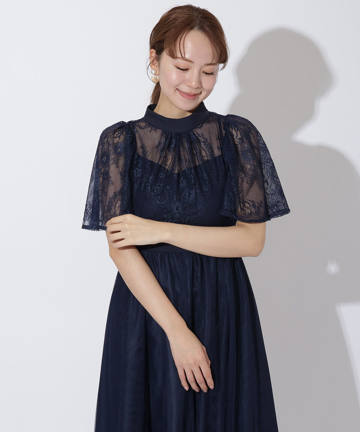 アンドクチュール「コードチュール刺しゅうフレアドレス」|ドレス|