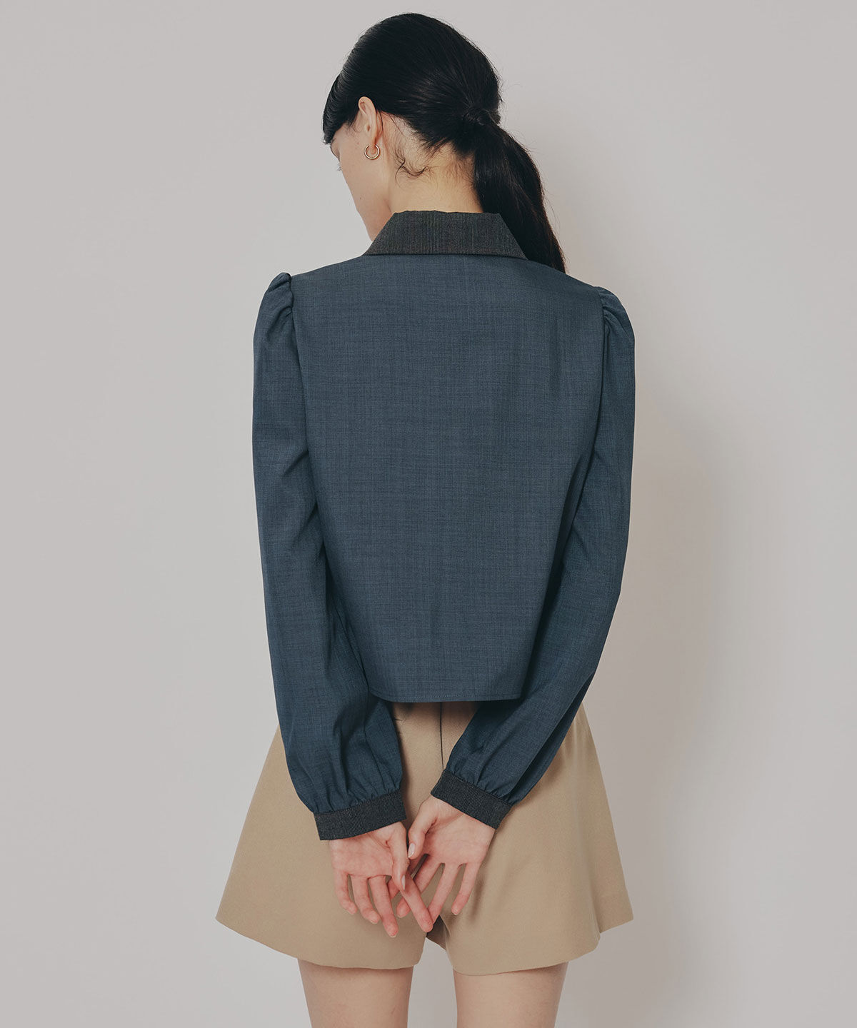 REDYAZEL「チェックバイカラーリボンタイブラウス」|シャツ・ブラウス|