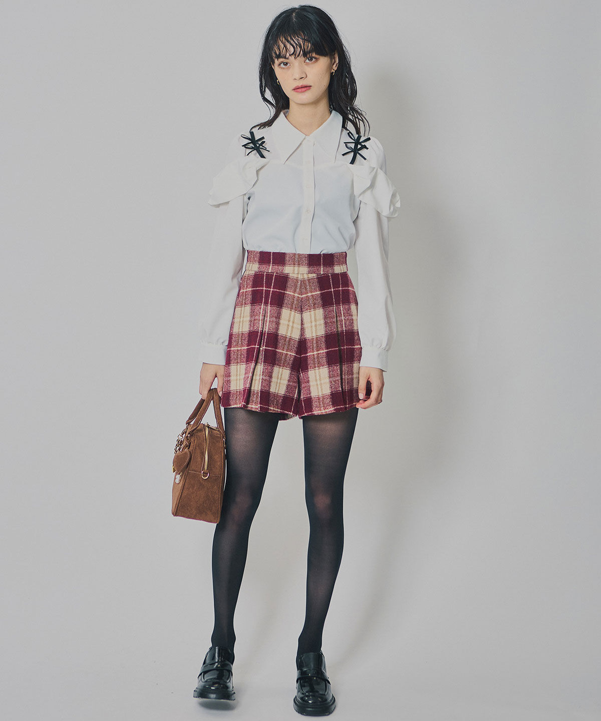 REDYAZEL「リボンフリルショルダーブラウス」|シャツ・ブラウス|