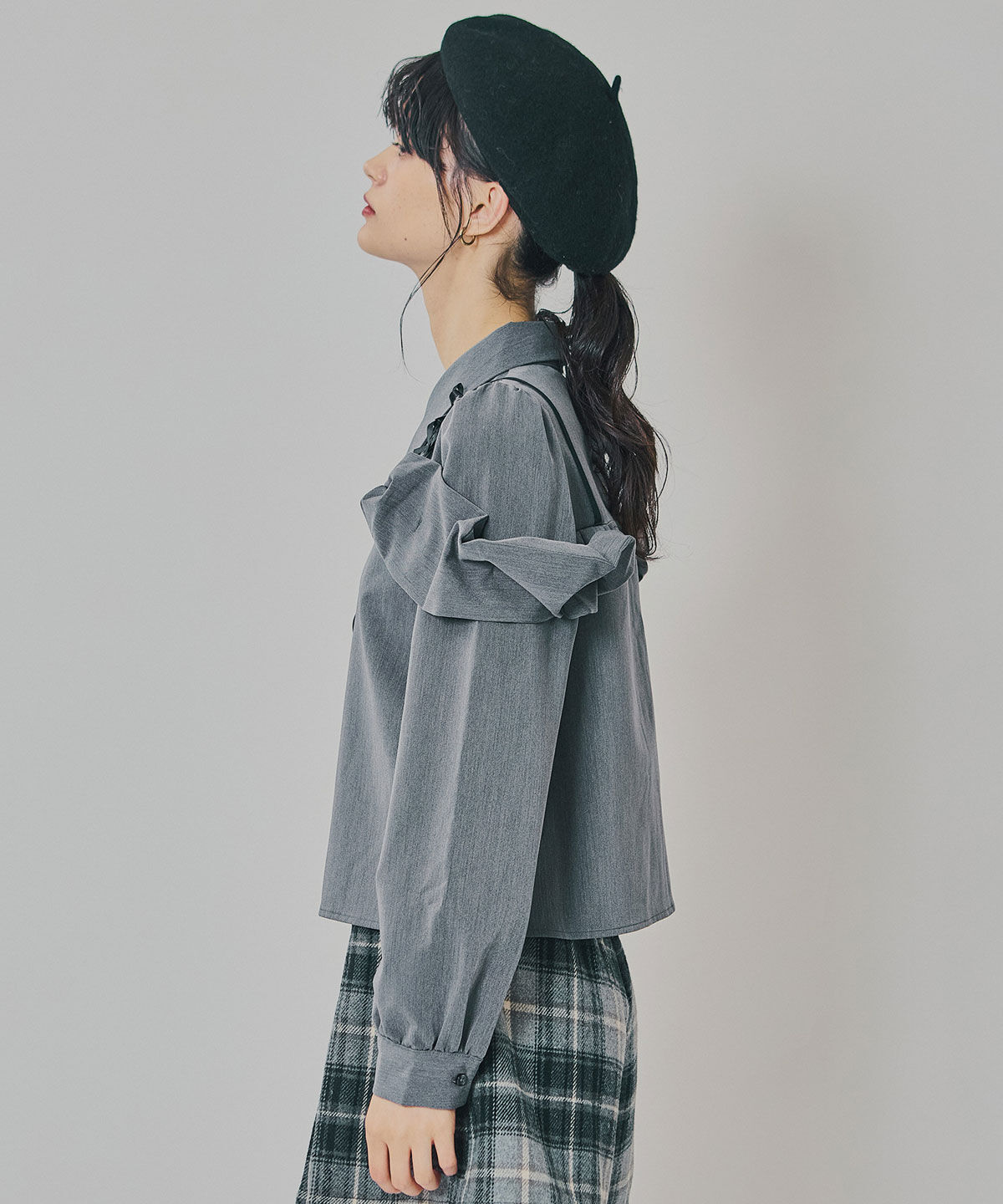 REDYAZEL「リボンフリルショルダーブラウス」|シャツ・ブラウス|