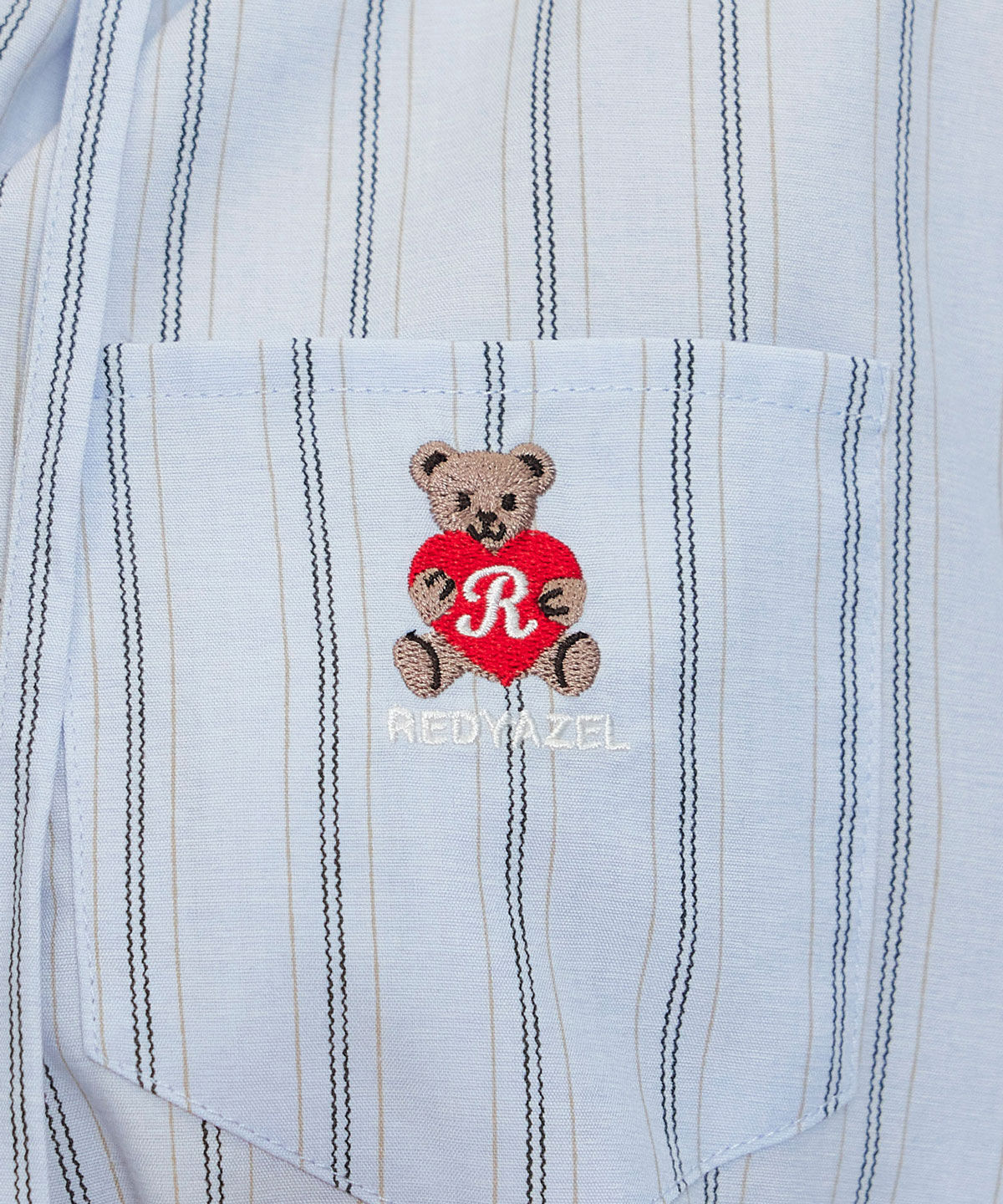 REDYAZEL「Azelyハートストライプフードシャツブラウス」|シャツ・ブラウス|