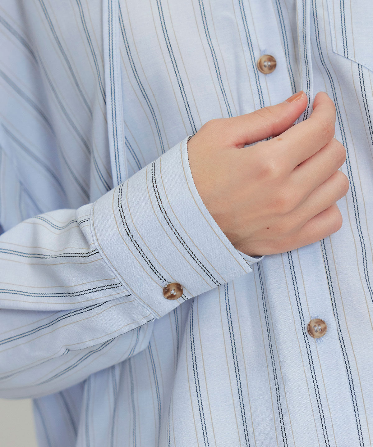 REDYAZEL「Azelyハートストライプフードシャツブラウス」|シャツ・ブラウス|