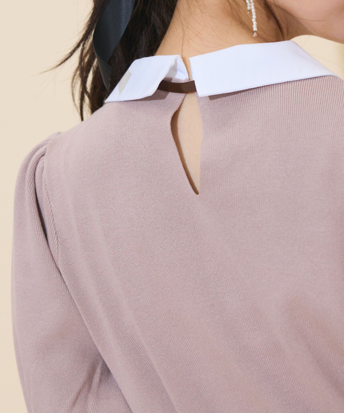 WILLSELECTION「レースラッフルプルオーバー」|ニット・セーター|