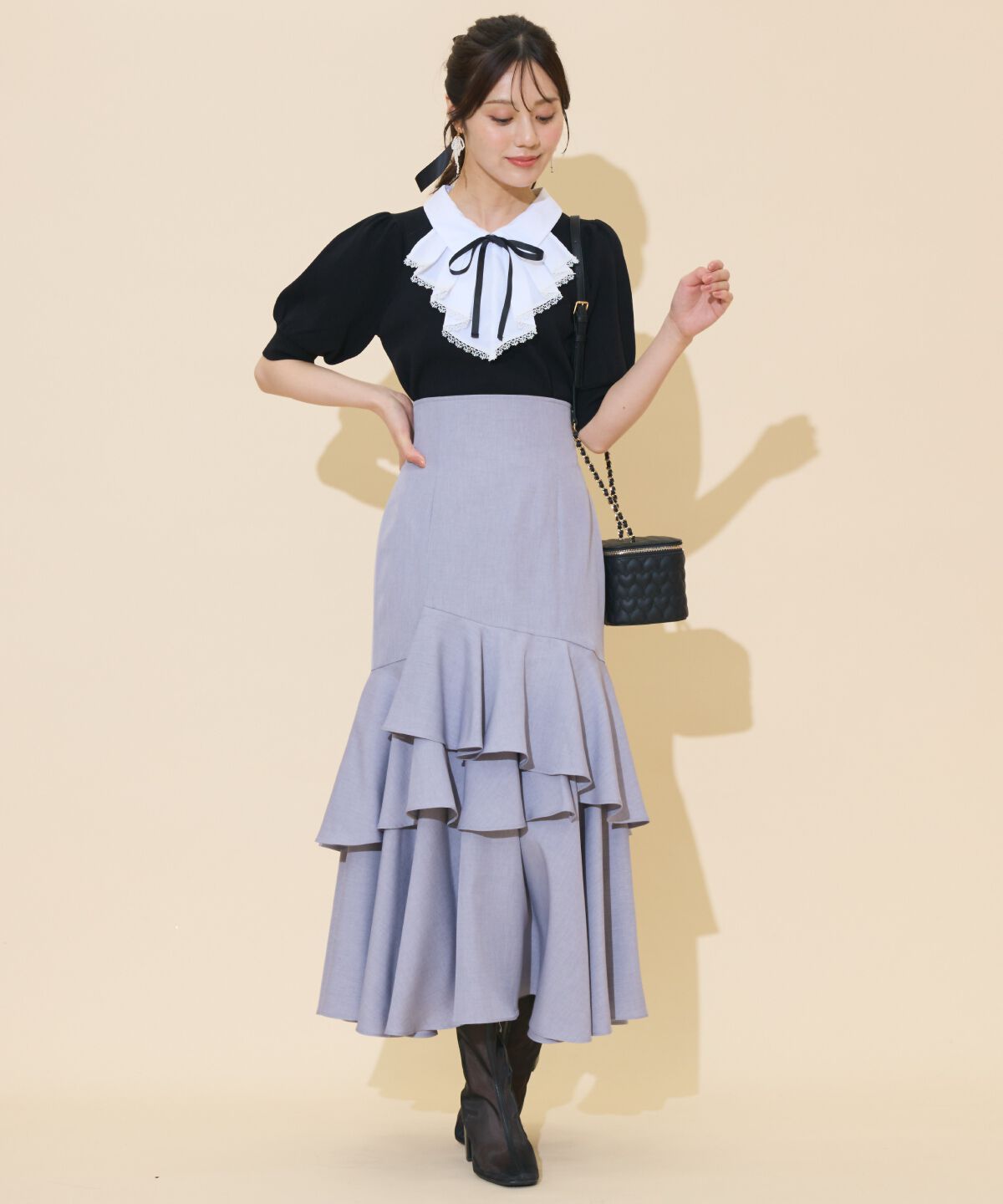 WILLSELECTION「レースラッフルプルオーバー」|ニット・セーター|