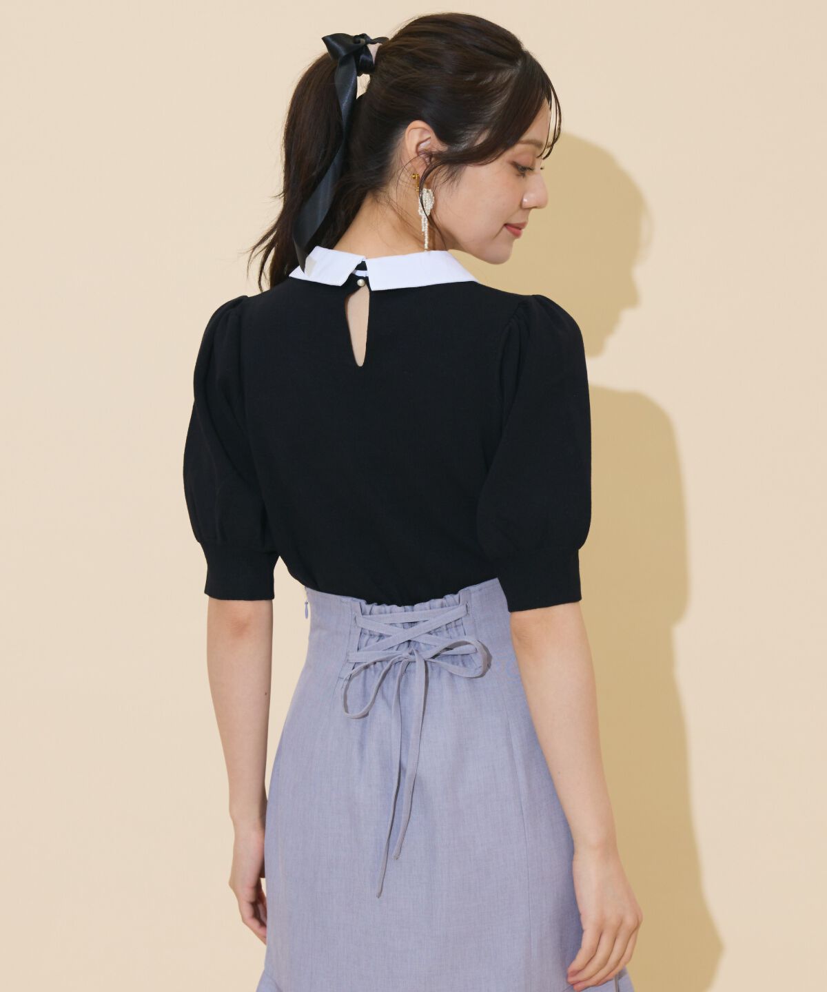 WILLSELECTION「レースラッフルプルオーバー」|ニット・セーター|