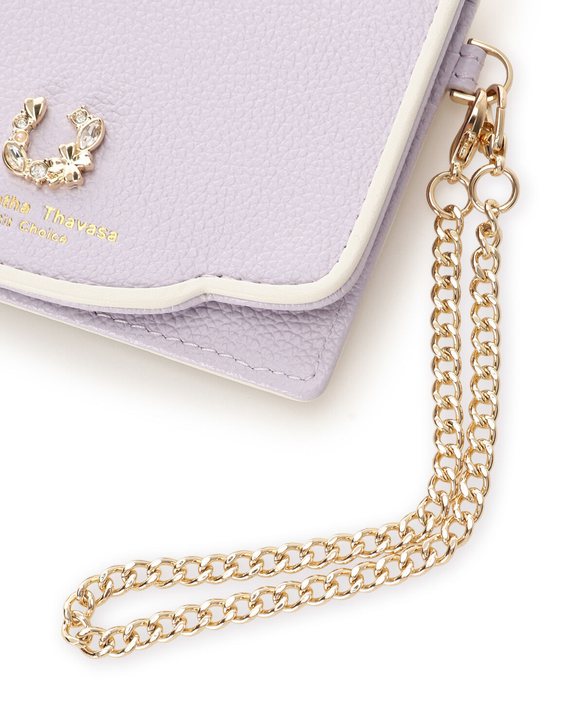 Samantha Thavasa Petit Choice「フープラインビジュー パスケース」|定期入れ|