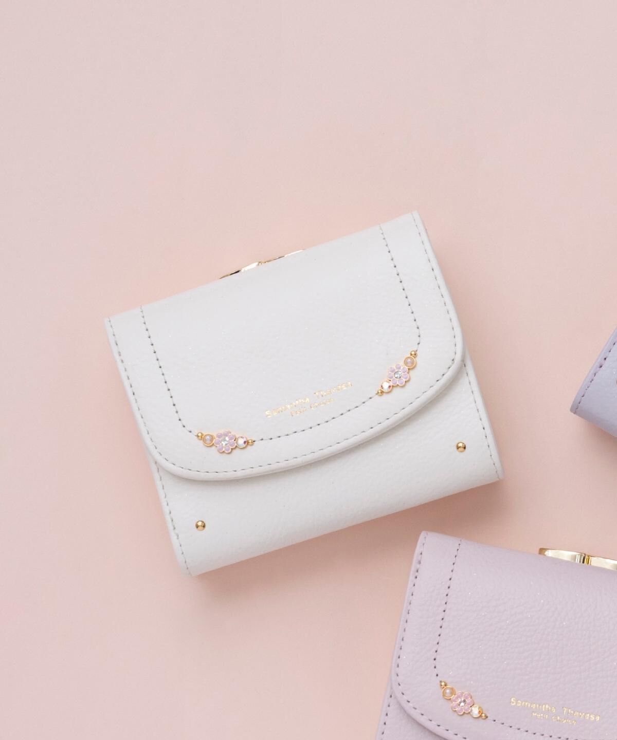 Samantha Thavasa Petit Choice「フラワーパール 折財布」|財布|オフホワイト