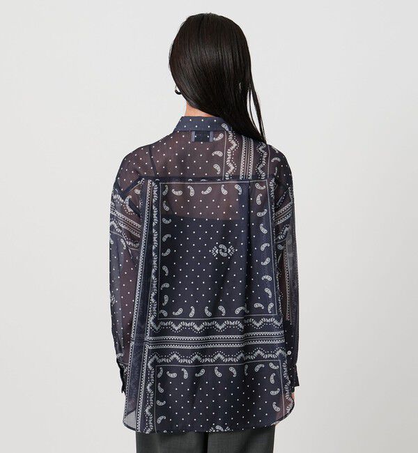 UNITED ARROWS「オーガンジー プリント シャツ ‐ウォッシャブル‐」|シャツ・ブラウス|