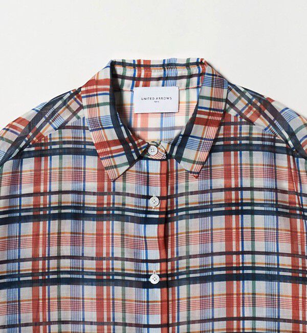 UNITED ARROWS「オーガンジー プリント シャツ ‐ウォッシャブル‐」|シャツ・ブラウス|