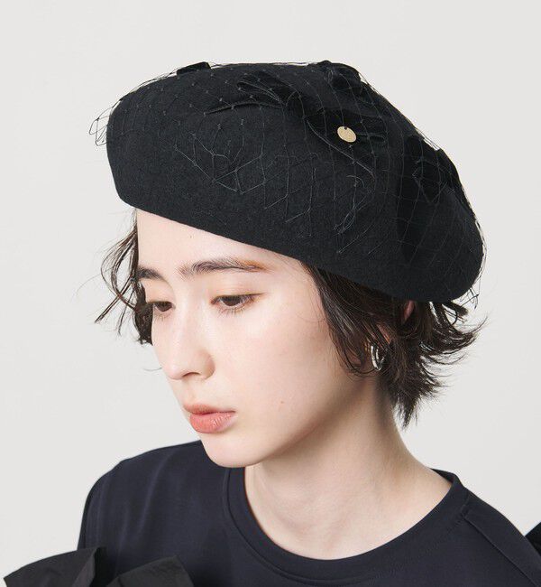 UNITED ARROWS「＜Athena New York＞MARET ベレー ハット」|ハンチング・ベレー帽|BLACK