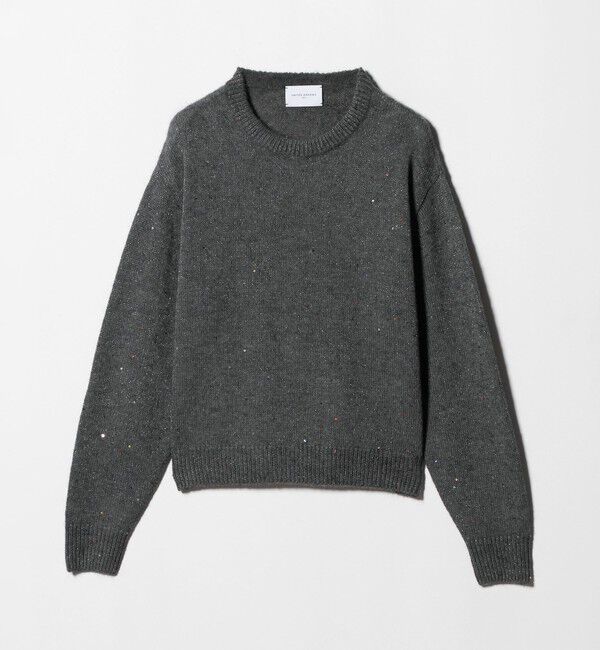 UNITED ARROWS「フラワー スパンコール クルーネック ニット」|ニット・セーター|