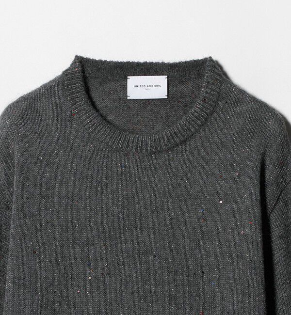 UNITED ARROWS「フラワー スパンコール クルーネック ニット」|ニット・セーター|