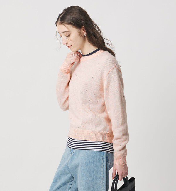 UNITED ARROWS「フラワー スパンコール クルーネック ニット」|ニット・セーター|