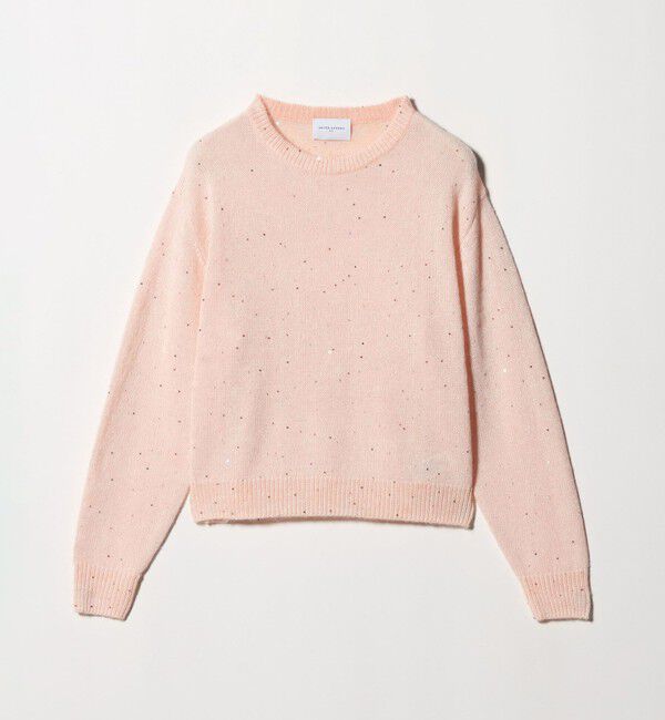 UNITED ARROWS「フラワー スパンコール クルーネック ニット」|ニット・セーター|