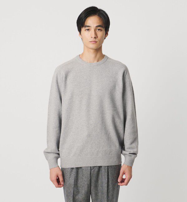 UNITED ARROWS「ウール カシミヤ ミドルゲージ クルーネック ニット」|ニット・セーター|