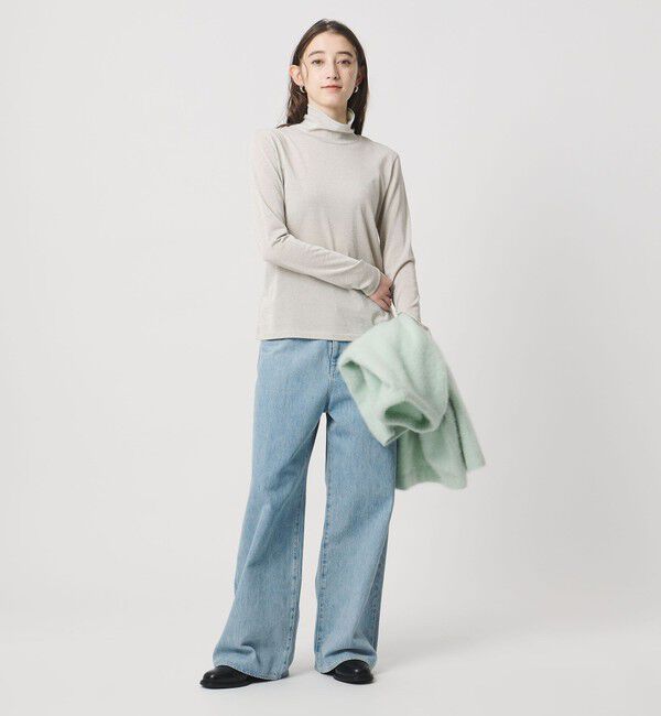 UNITED ARROWS「ラメ テンジク タートルネック カットソー ‐ウォッシャブル‐」|Tシャツ・カットソー|