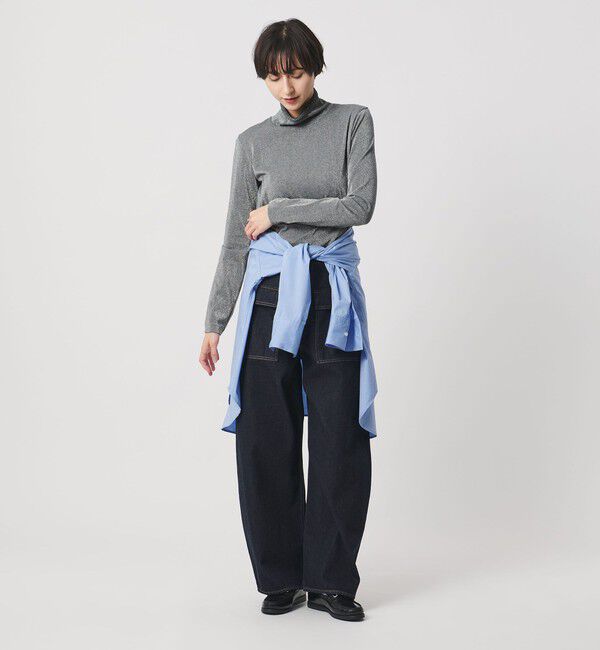 UNITED ARROWS「ラメ テンジク タートルネック カットソー ‐ウォッシャブル‐」|Tシャツ・カットソー|