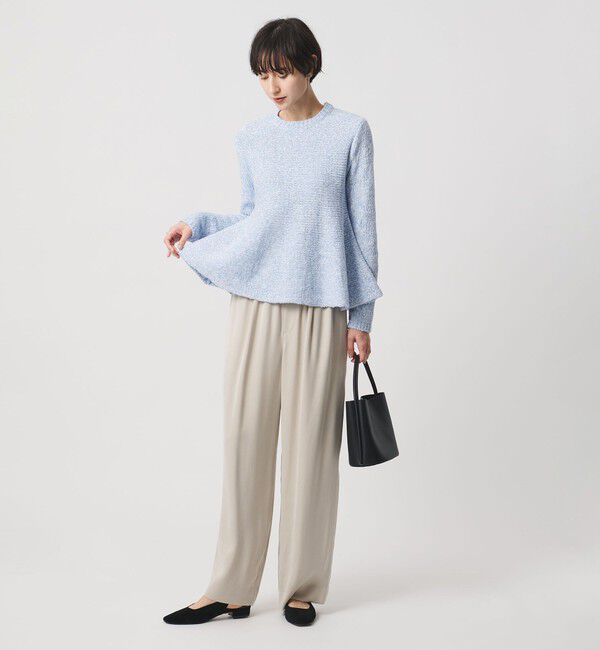 UNITED ARROWS「ミックスカラー ペプラム ニット ‐ウォッシャブル‐」|ニット・セーター|