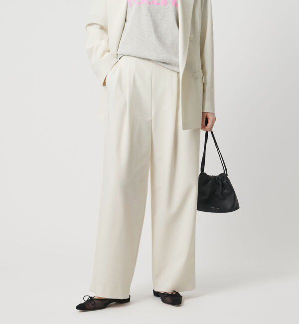 UNITED ARROWS「T/W ワイドパンツ ‐ウォッシャブル‐」|スラックス|