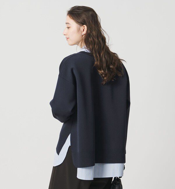 UNITED ARROWS「スウェットライク スキッパーニット ‐ウォッシャブル‐」|ニット・セーター|