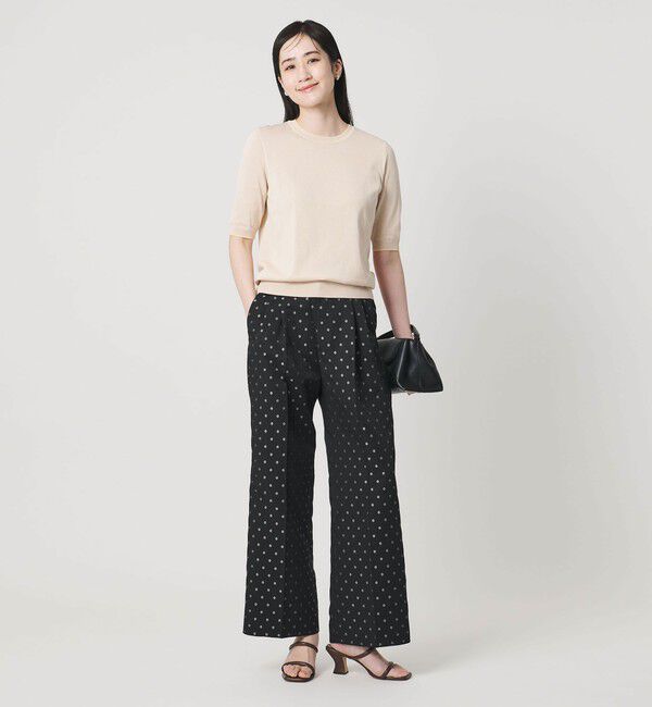 UNITED ARROWS「フラワー ジャガード 2タック ワイドパンツ ‐ウォッシャブル‐」|その他|