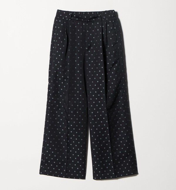 UNITED ARROWS「フラワー ジャガード 2タック ワイドパンツ ‐ウォッシャブル‐」|その他|NAVY