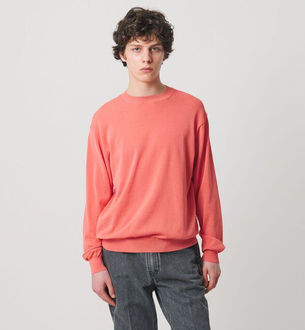 UNITED ARROWS「ハイツイストコットン ハイゲージ クルーネックニット 接触冷感」|ニット・セーター|