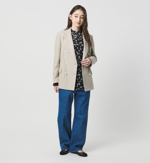 UNITED ARROWS「プリント バンドカラー シャツ」|シャツ・ブラウス|