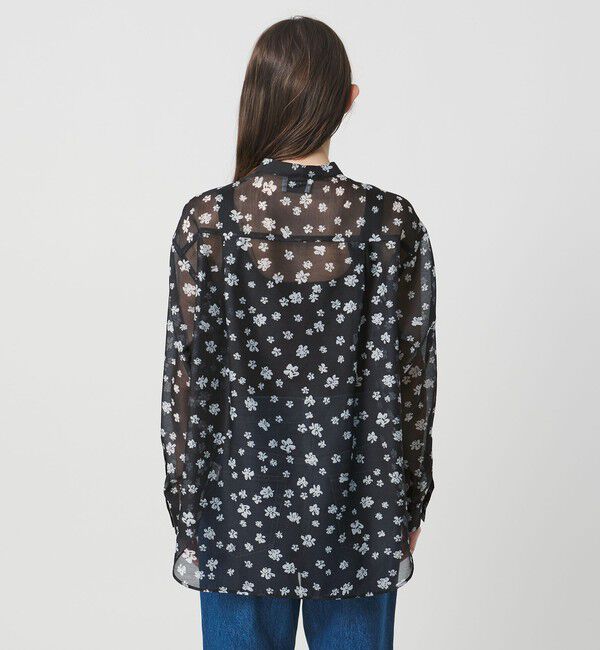 UNITED ARROWS「プリント バンドカラー シャツ」|シャツ・ブラウス|