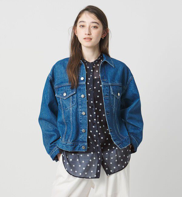 UNITED ARROWS「プリント バンドカラー シャツ」|シャツ・ブラウス|NAVY
