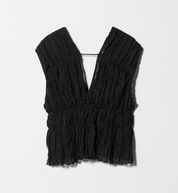 UNITED ARROWS「シャーリング フリル ベスト」|ベスト・ジレ|