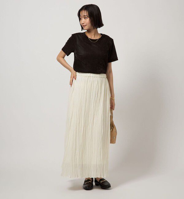 UNITED ARROWS green label relaxing「ワッシャー プリーツ スカート」|フレア|