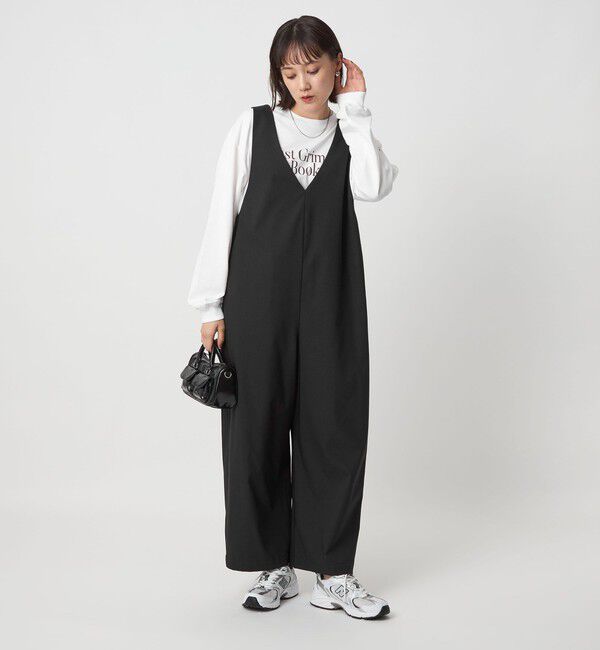 UNITED ARROWS green label relaxing「オルマイ ツイル サロペット」|オールインワン|BLACK