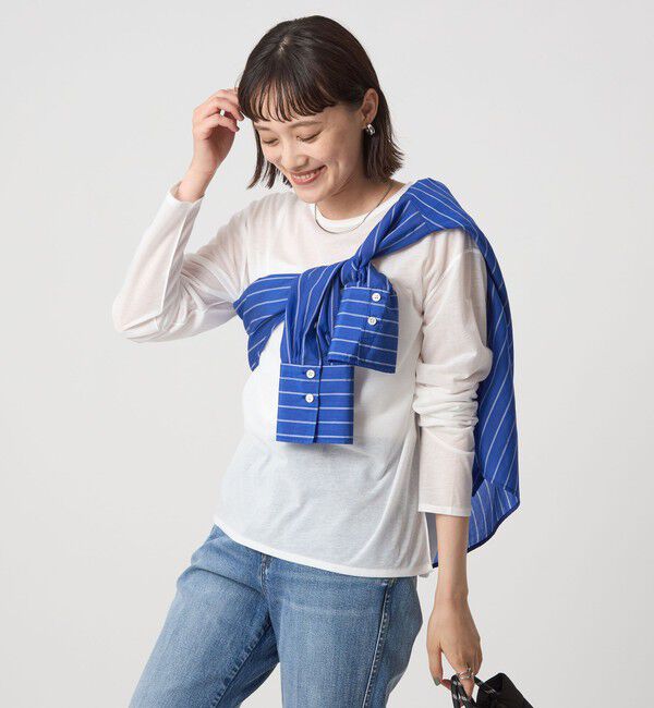 UNITED ARROWS green label relaxing「シアー ロングスリーブ Tシャツ」|Tシャツ・カットソー|