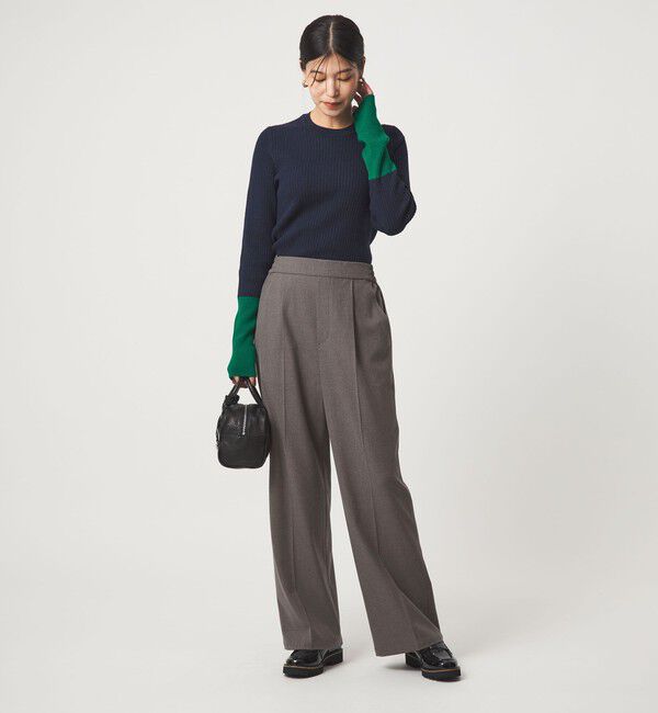 UNITED ARROWS green label relaxing「【WEB限定】＜at ease＞オルマイ ワイド パンツ マシンウォッシャブル ストレッチ 帯電防止」|その他|