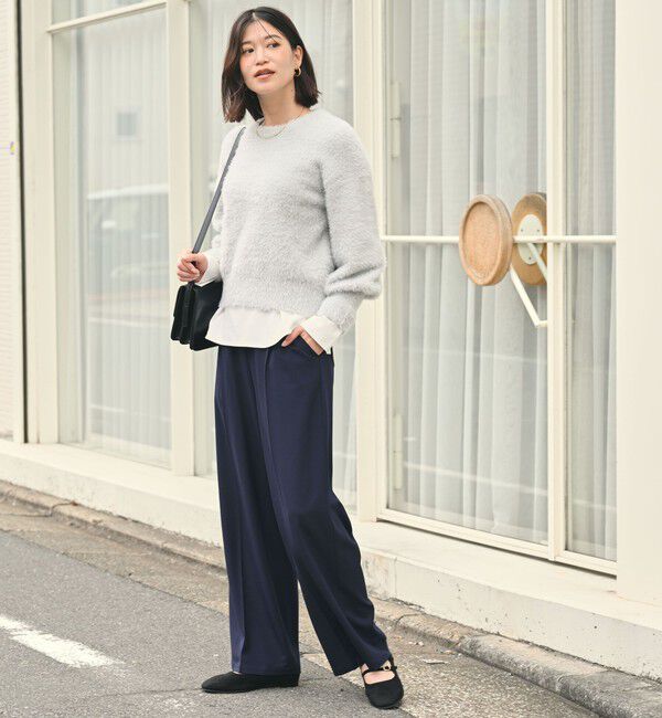 UNITED ARROWS green label relaxing「【WEB限定】＜at ease＞オルマイ ワイド パンツ マシンウォッシャブル ストレッチ 帯電防止」|その他|