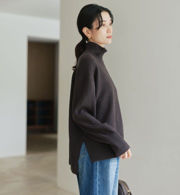 UNITED ARROWS green label relaxing「［size SHORTあり］SERENITY ハイネック プルオーバー ニット」|ニット・セーター|