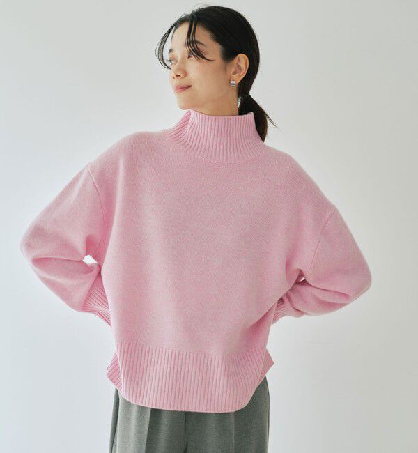 UNITED ARROWS green label relaxing「［size SHORTあり］SERENITY ハイネック プルオーバー ニット」|ニット・セーター|PINK