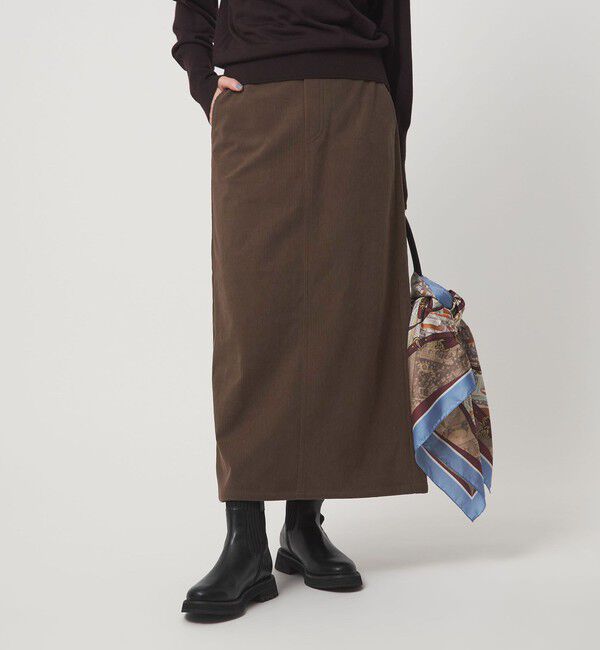 UNITED ARROWS green label relaxing「［size SHORT/TALLあり］オルマイ コール ジャージー スカート」|タイト|MD.BROWN