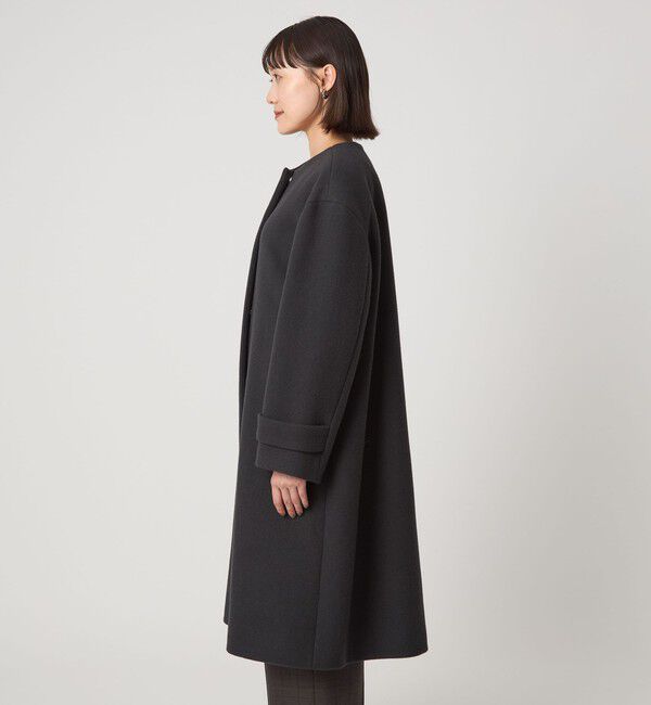 UNITED ARROWS green label relaxing「［size SHORTあり］SENTDALE WOOL セントデールウール ノーカラー コート」|ノーカラーコート|
