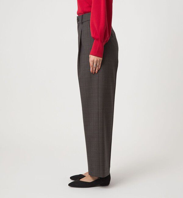 UNITED ARROWS green label relaxing「［size SHORT/TALLあり］キチントボトムス サキソニー ワイド パンツ」|スラックス|