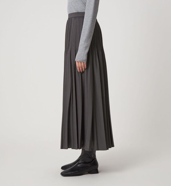 UNITED ARROWS green label relaxing「シアー プリーツ スカート」|フレア|