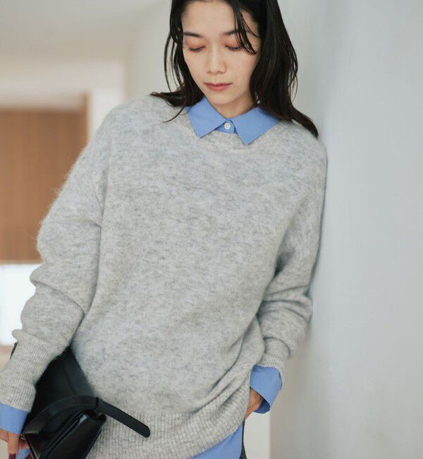 UNITED ARROWS green label relaxing「アルパカブレンド クルーネック プルオーバー ニット」|ニット・セーター|