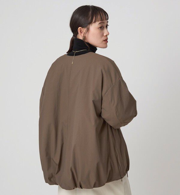 UNITED ARROWS green label relaxing「［size SHORTあり］パフィー ノーカラー ブルゾン 撥水 保温性 ウォッシャブル」|ブルゾン・スタジャン|