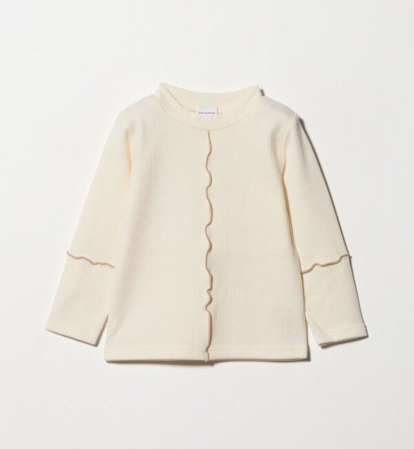 UNITED ARROWS green label relaxing「配色メロー起毛 テレコトップス / キッズ  100cm-160cm」|Tシャツ・カットソー|OFF WHITE