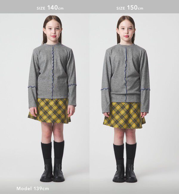 UNITED ARROWS green label relaxing「配色メロー起毛 テレコトップス / キッズ  100cm-160cm」|Tシャツ・カットソー|